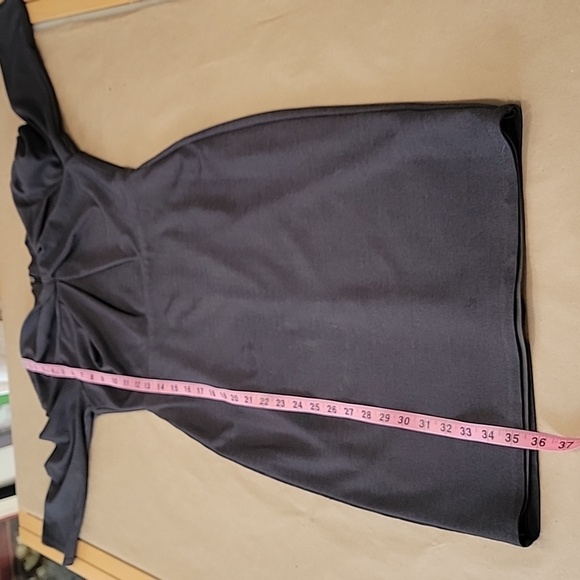 Ro & De Size S Charcoal Gray Midi Dress w/ Twist Detail Excellent Used Condition - Picture 9 of 12